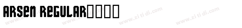 Arsen Regular字体转换